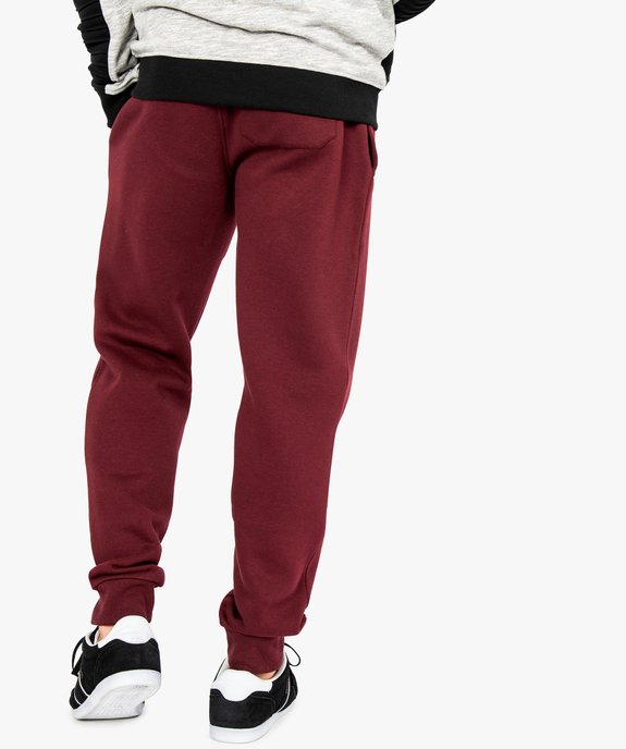 Jogging homme en molleton uni vue3 - GEMO (HOMME) - GEMO