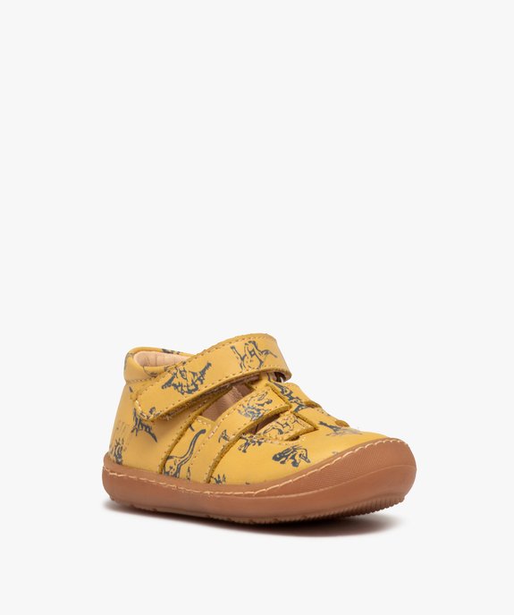 Chaussures premiers pas bébé garçon dessus cuir – NA! vue2 - NA! - GEMO