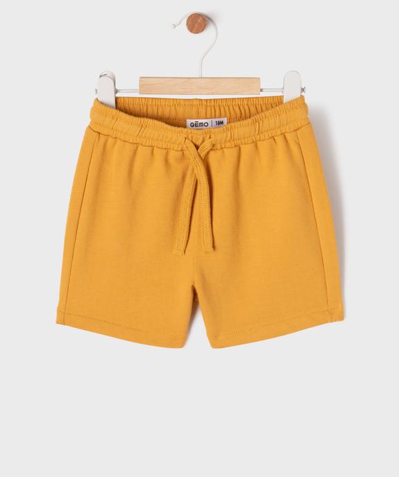 Short en maille French Terry avec taille élastique bébé garçon vue1 - GEMO(BEBE DEBT) - GEMO