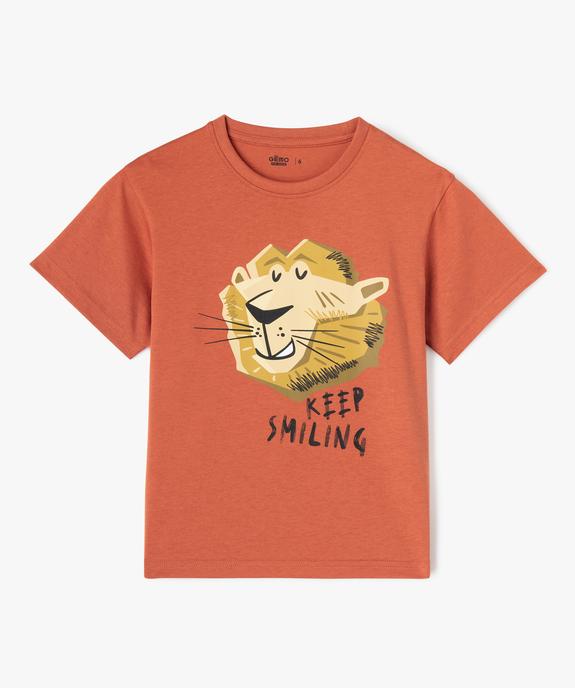 Tee-shirt manches courtes avec motif animal garçon vue1 - GEMO 4G GARCON - GEMO