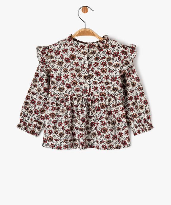 Blouse à manches longues à motifs fleuris bébé fille - LuluCastagnette vue3 - LULUCASTAGNETTE - GEMO