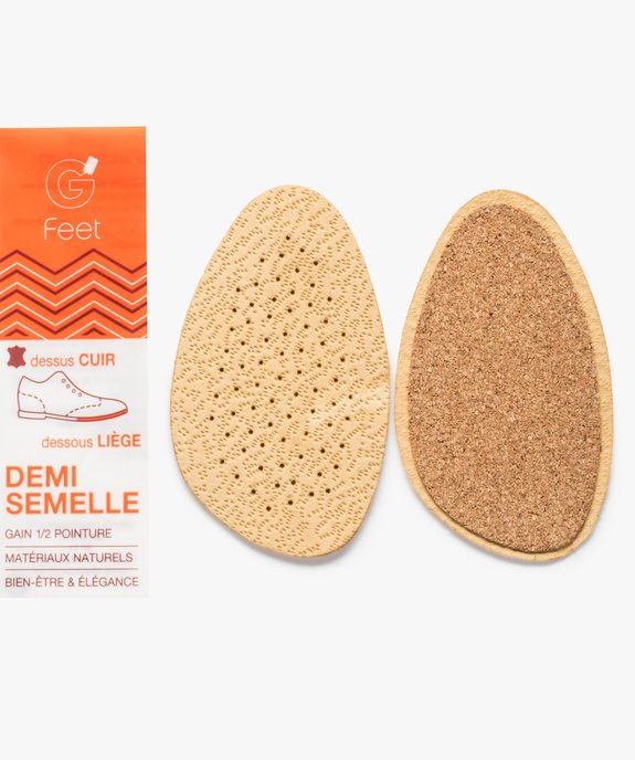 Demi-semelles confort cuir sur liège vue2 - GEMO(ENTRETIEN) - GEMO