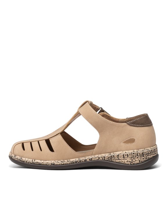 Mocassins femme ajourés et à scratch style babies  vue3 - GEMO (CONFORT) - GEMO