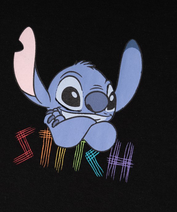 Tee-shirt manches courtes motif Stitch fille - Disney vue2 - LILO & STITCH - GEMO