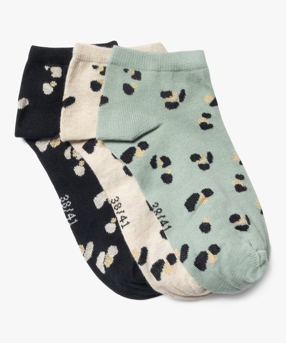 Chaussettes ultra courtes à motif pailletés femme (lot de 3) vue1 - GEMO(HOMWR FEM) - GEMO