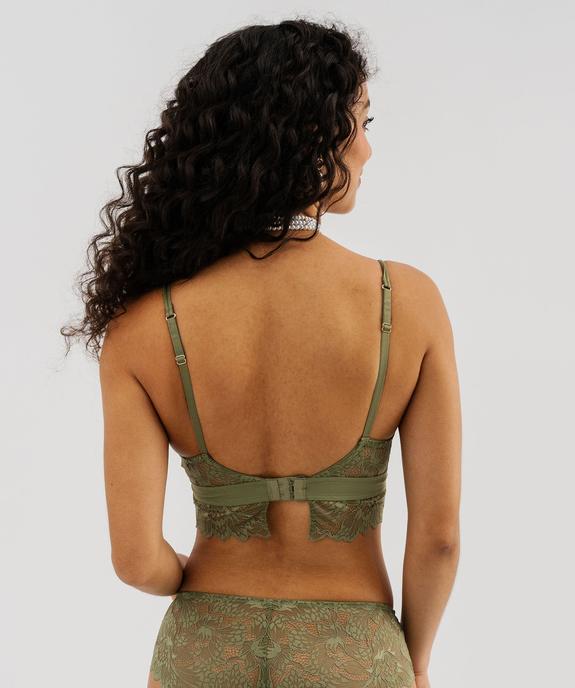 Soutien-gorge triangle en dentelle avec mousses amovibles vue2 - GEMO(HOMWR FEM) - GEMO