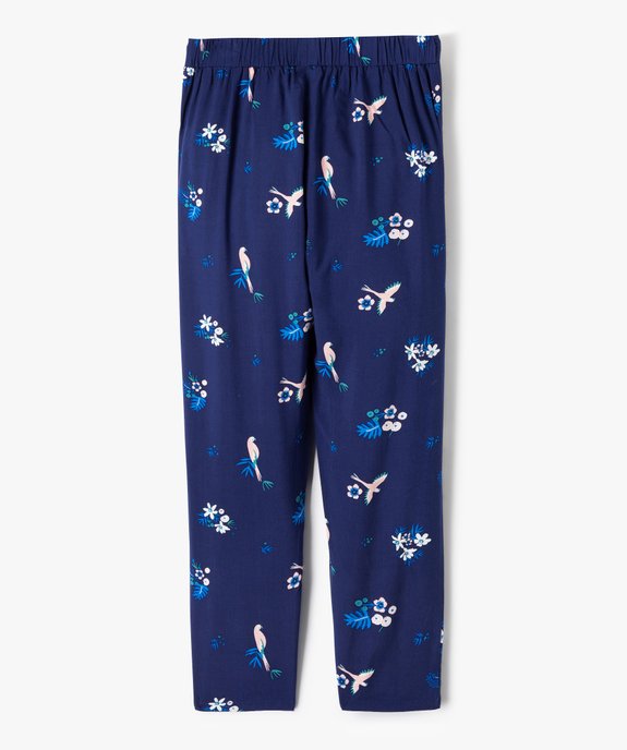 Pantalon fille fluide à motifs vue3 - GEMO (ENFANT) - GEMO