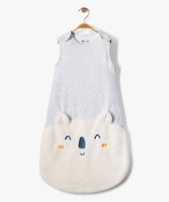 Gigoteuse en velours TOG 2,5 avec motif en maille peluche bébé vue1 - GEMO 4G BEBE - GEMO