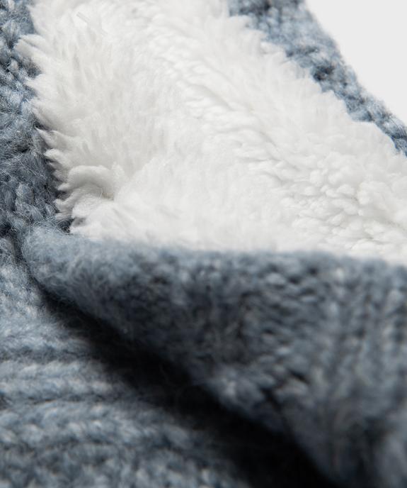 Echarpe tour de cou en grosse maille doublée sherpa fille vue2 - GEMO (ENFANT) - GEMO