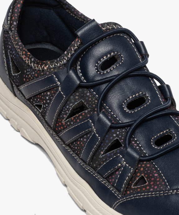 Baskets femme ouvertes extra légères fermeture lacets élastiques vue6 - GEMO (SPORTSWR) - GEMO