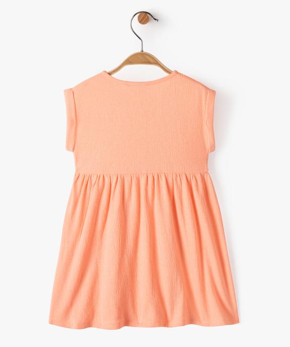 Robe bébé fille avec haut boutonné et jupe large vue3 - GEMO(BEBE DEBT) - GEMO