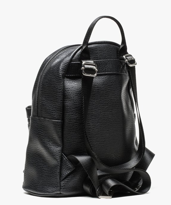 Petit sac à dos grainé avec pompon vue2 - GEMO (ACCESS) - GEMO