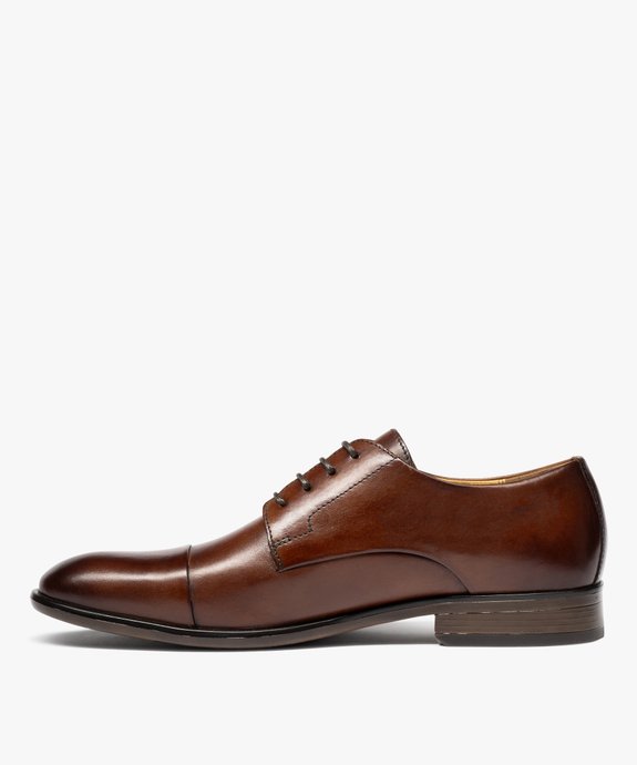 Derby à bout droit dessus cuir homme - Pierre Cardin vue4 - PIERRE CARDIN DIFFUSION - GEMO