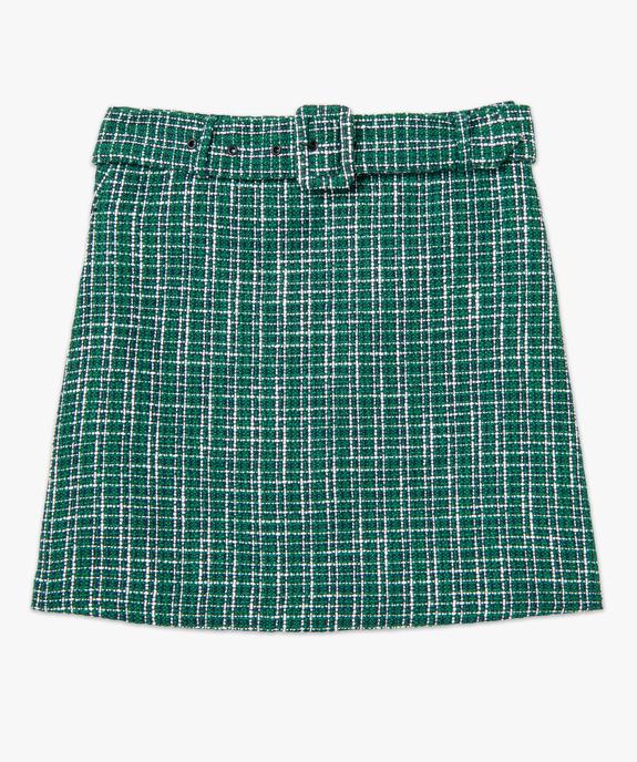 Jupe femme aspect tweed avec ceinture à boucle vue4 - GEMO(FEMME PAP) - GEMO
