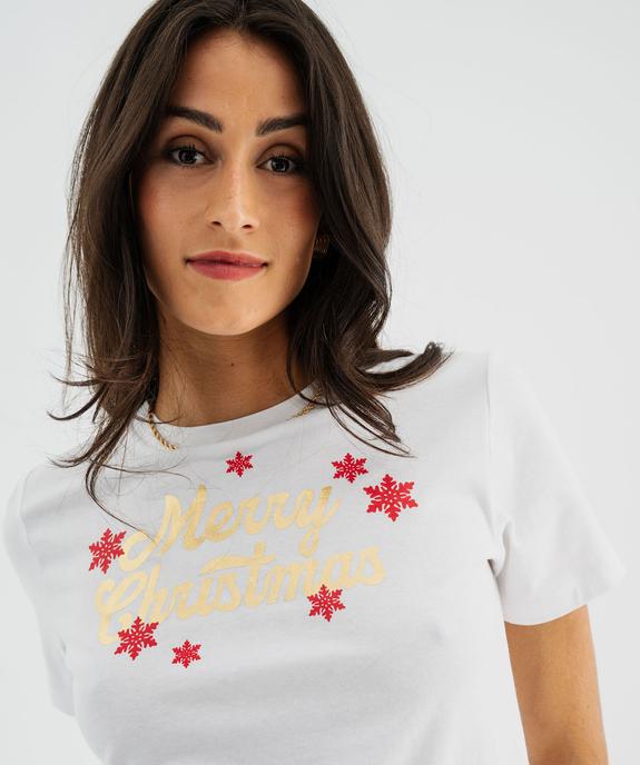 Tee-shirt manches courtes collection Noël femme vue1 - GEMO(FEMME PAP) - GEMO