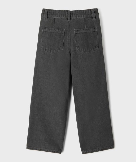 Jean wide leg à pinces avec taille ajustable fille vue4 - GEMO (ENFANT) - GEMO