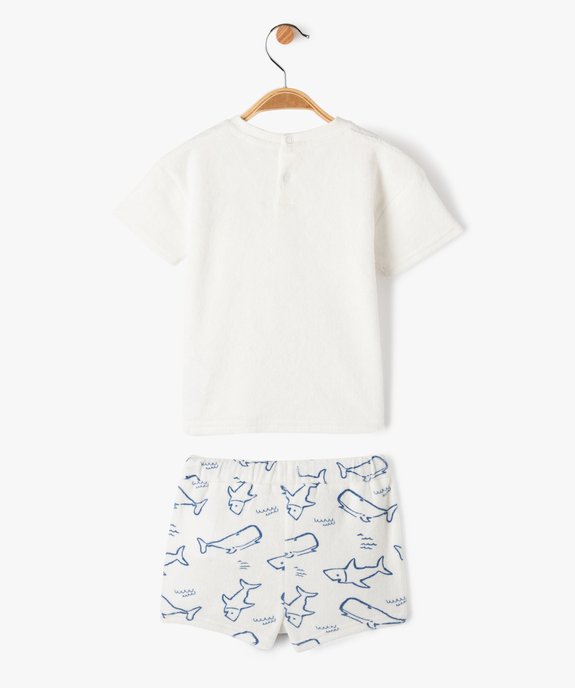 Ensemble bébé garçon 2 pièces : short + tee-shirt en éponge vue3 - GEMO(BEBE DEBT) - GEMO