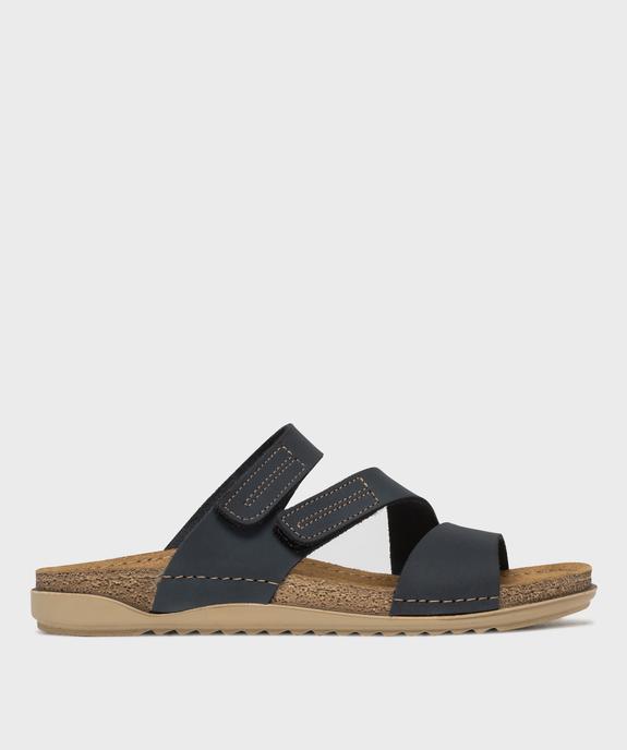 Sandales mules confort dessus cuir nubuck femme vue1 - G'FLEX - GEMO