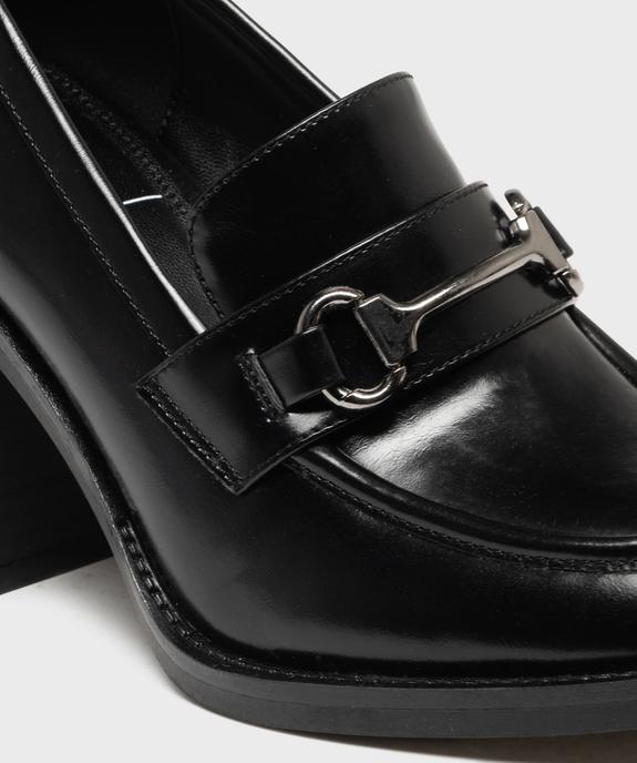 Mocassins à talon bloc avec bijou métallique sur le dessus femme - 5 Miles vue6 - 5 MILES - GEMO