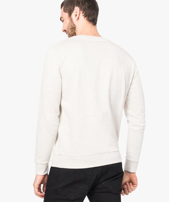 Sweat avec grand imprimé poitrine vue3 - GEMO (HOMME) - GEMO