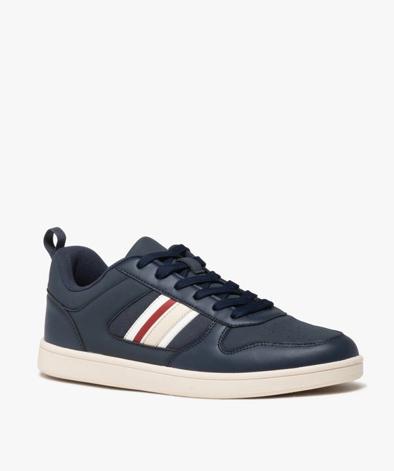 Baskets homme à lacets et bande contrastante style rétro vue2 - GEMO (SPORTSWR) - GEMO