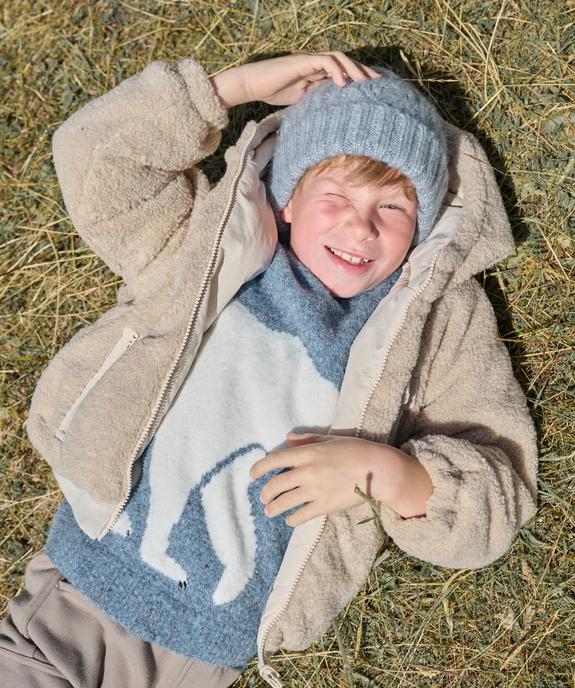 Sweat zippé à capuche réversible garçon - GEMO (ENFANT) Sweat zippé à capuche réversible garçon vue1 - GEMO (ENFANT) - GEMO