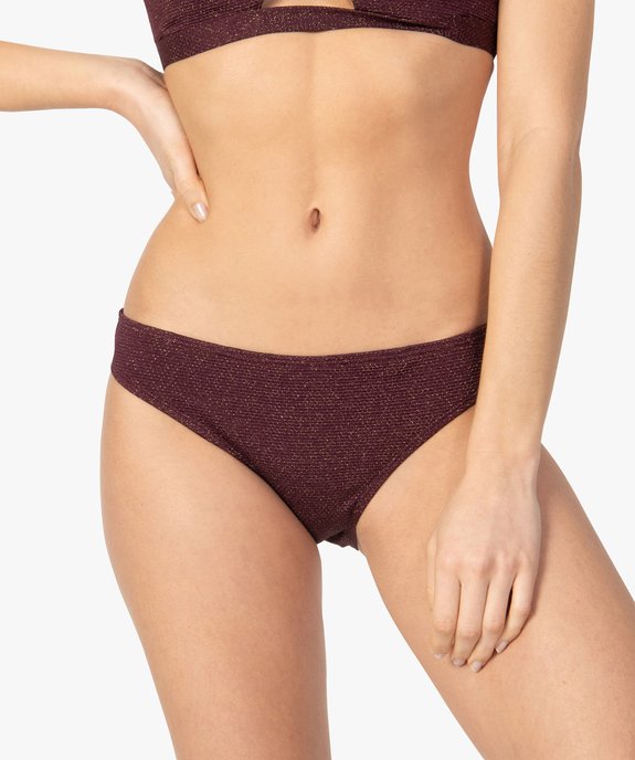 Bas de maillot de bain femme pailleté vue1 - GEMO (PLAGE) - GEMO