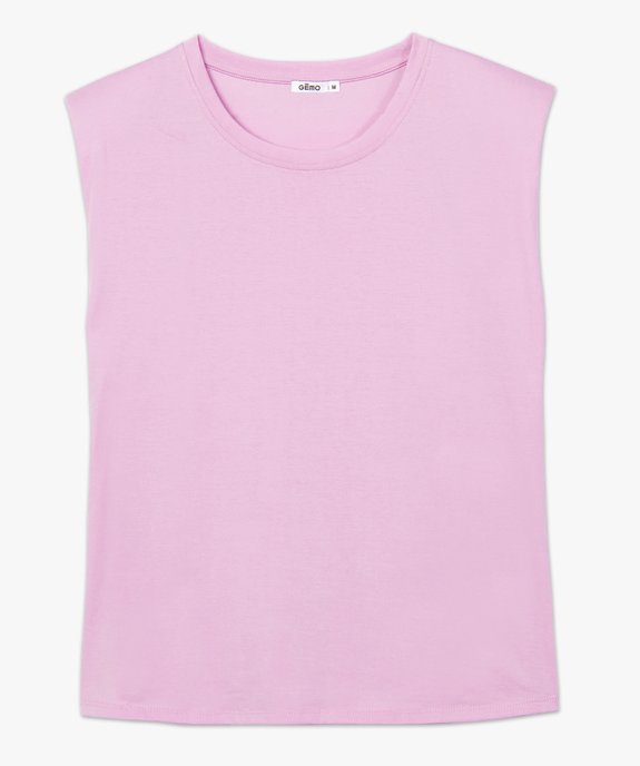 Tee-shirt femme à épaulettes sans manches vue4 - GEMO(FEMME PAP) - GEMO