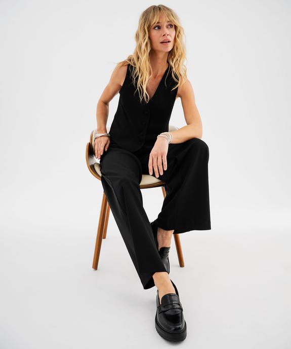 Pantalon large et souple à ceinture élastique femme vue8 - GEMO(FEMME PAP) - GEMO