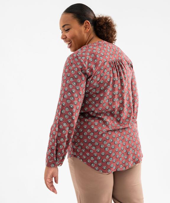 Chemise à manches longues imprimée femme grande taille vue3 - GEMO 4G GT - GEMO