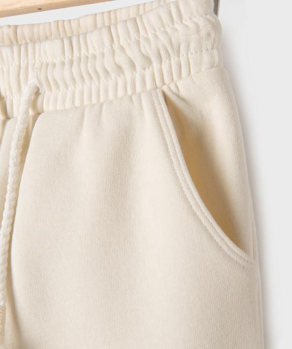 Pantalon en maille avec taille élastique et revers bébé fille vue2 - GEMO 4G BEBE - GEMO