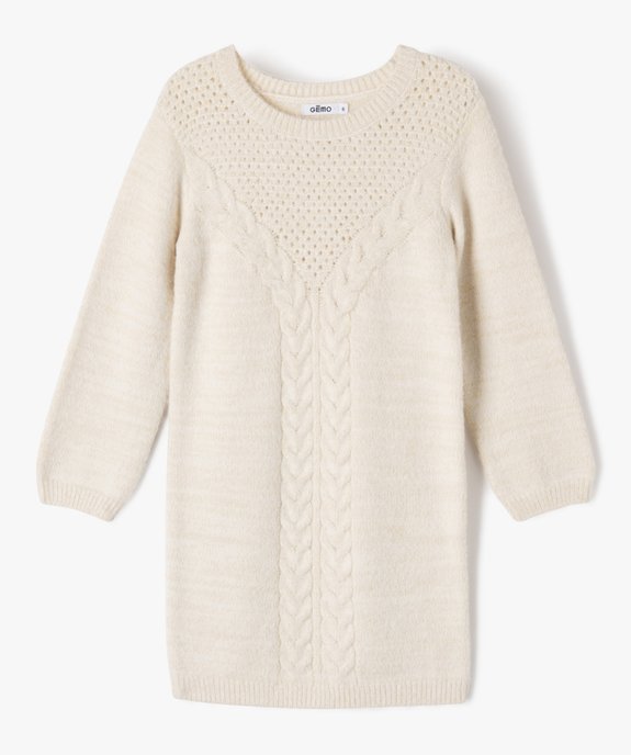 Robe pull en maille pailletée fille vue2 - GEMO (ENFANT) - GEMO