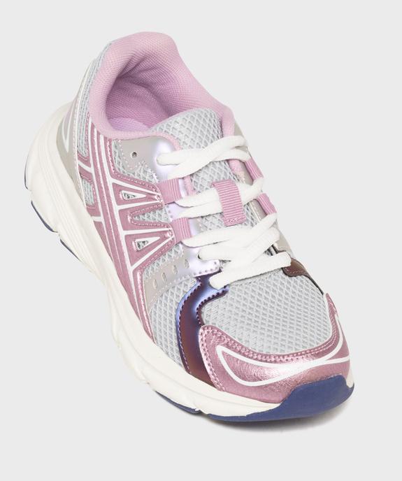 Baskets fille running en mesh avec détails effet métallisé vue5 - LOVELY WINGS - GEMO