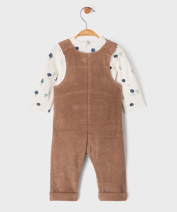 Ensemble 2 pièces bébé garçon salopette en velours et body manches longues vue5 - GEMO(BB COUCHE) - GEMO