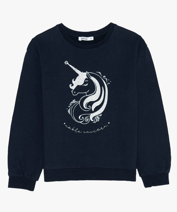 Sweat fille avec motif licorne pailleté vue1 - GEMO (ENFANT) - GEMO