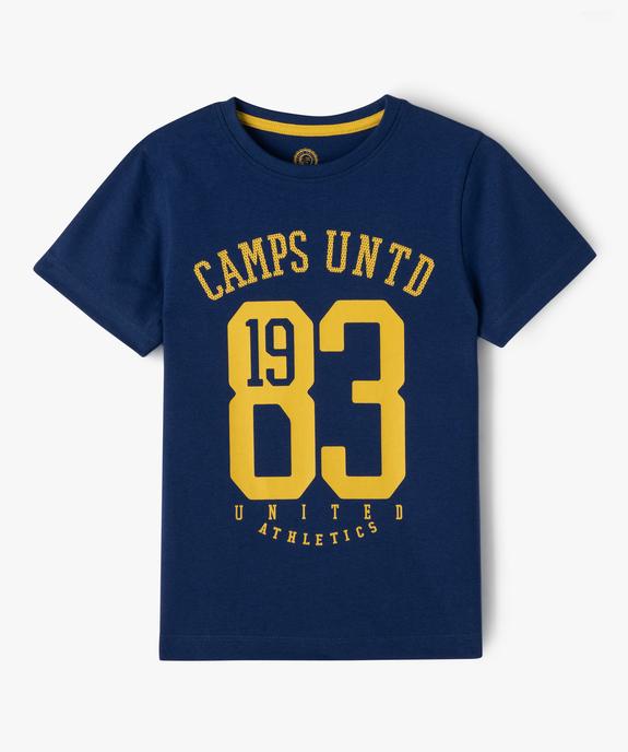 Tee-shirt manches courtes en coton imprimé garçon - Camps United vue2 - CAMPS GEMO FOR GOOD - GEMO