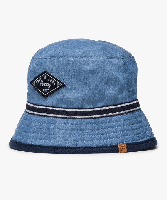Chapeau bébé garçon forme bob réversible vue1 - GEMO(BEBE DEBT) - GEMO