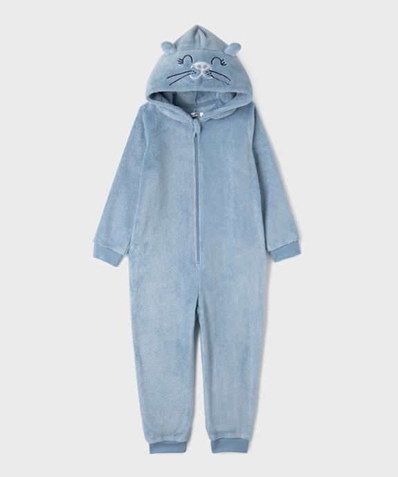 Combinaison pyjama en fourrure imitation pailletée fille vue1 - GEMO (ENFANT) - GEMO