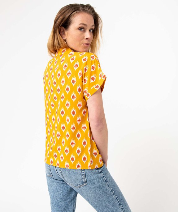 Chemise femme imprimée à manches courtes vue3 - GEMO(FEMME PAP) - GEMO