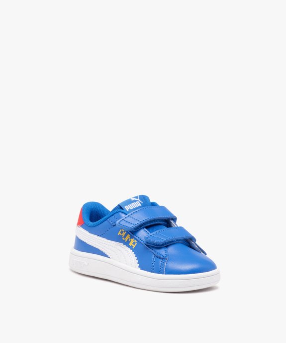 Baskets garçon tricolores à double scratch ajustables - Puma  vue2 - PUMA - GEMO