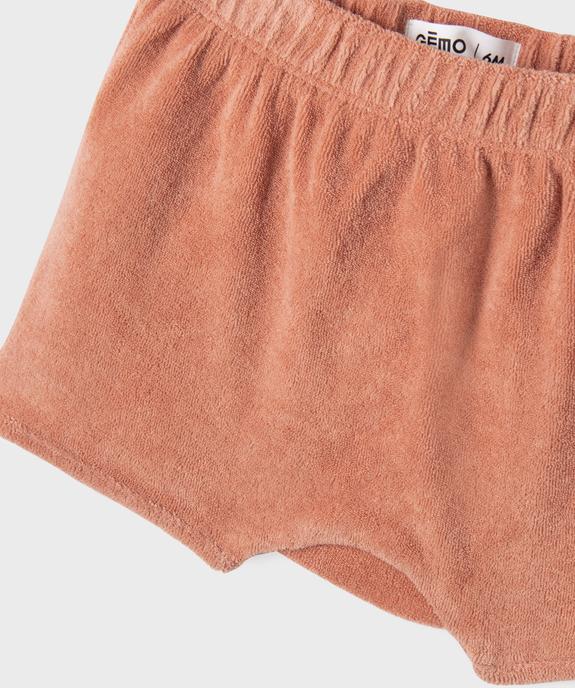 Pyjashort 2 pièces en textile éponge bébé fille vue3 - GEMO(BB COUCHE) - GEMO