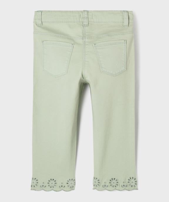 Pantacourt slim finitions brodées fille vue4 - GEMO (ENFANT) - GEMO