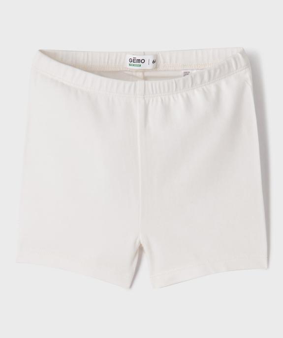 Short moulant en coton stretch fille vue1 - GEMO 4G FILLE - GEMO