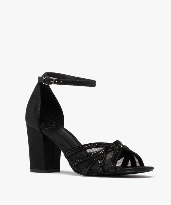 Sandales à talon brillantes à strass femme vue3 - FOLLOW ME - GEMO
