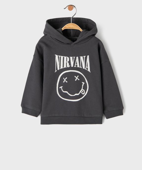 Sweat à capuche avec inscription bébé garçon - Nirvana vue1 - NIRVANA - GEMO