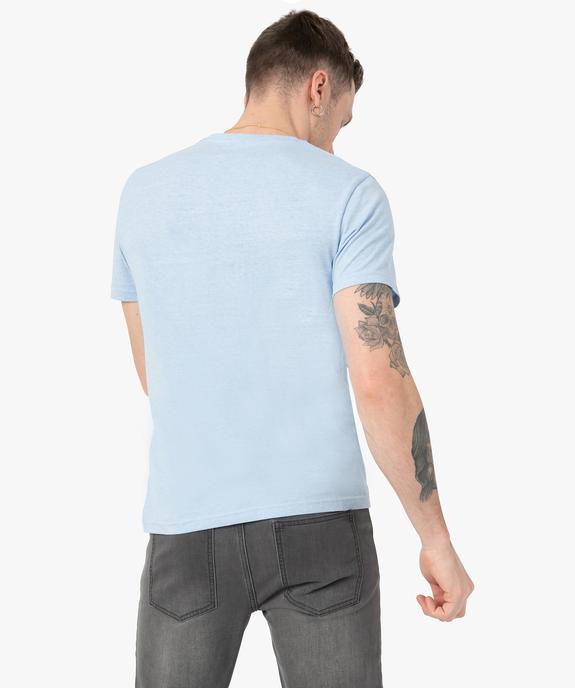Tee-shirt à manches courtes et col rond homme vue3 - GEMO 4G HOMME - GEMO