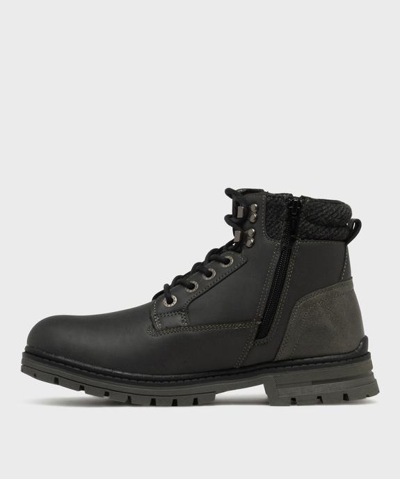 Boots à semelle crantée et doublure chaude double fermeture homme - Urban Step vue3 - URBAN STEPS GEMO FOR GOOD - GEMO