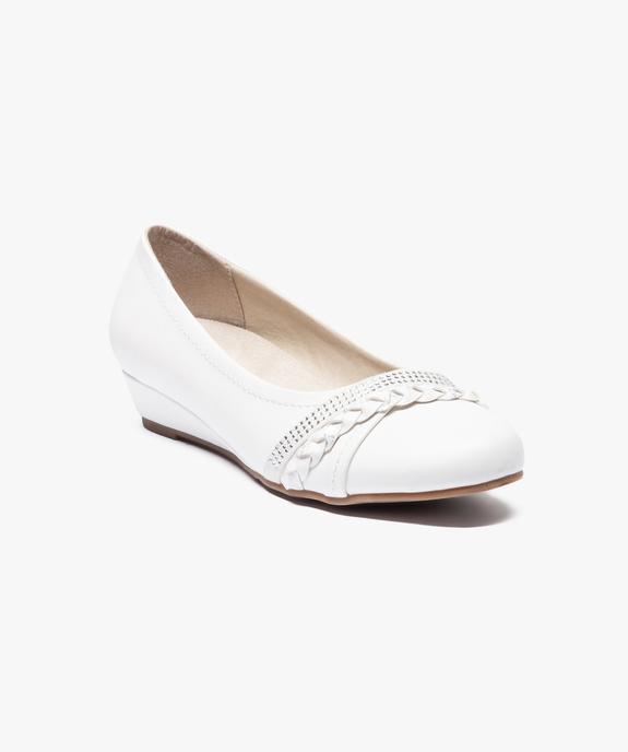 Ballerines avec brides fantaisie et talon compensé vue2 - GEMO(URBAIN) - GEMO