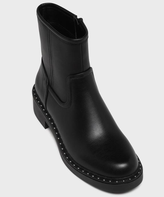 Boots zippées à clous et à petit talon femme vue5 - 5 MILES - GEMO