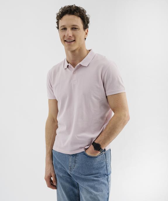 Polo manches courtes en coton homme vue1 - GEMO 4G HOMME - GEMO